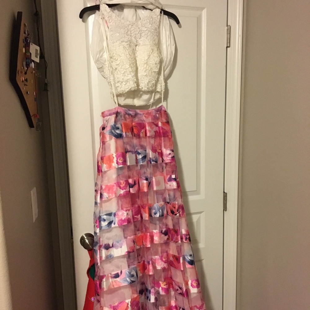 Two piece prom dress